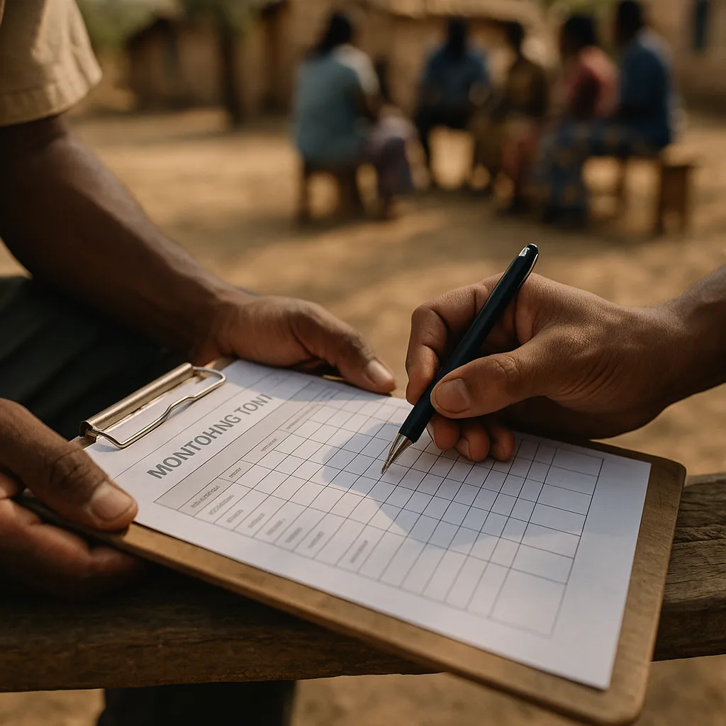 Interlocked hands and growth chart